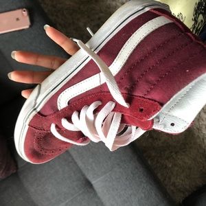 Burgundy vans practically NEW!!